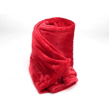 Burrito Blanco Manta Plaid Grande para Sofá o Cama de Nacarina Suave Ligera y Cálida de 170x240 cm, Granate