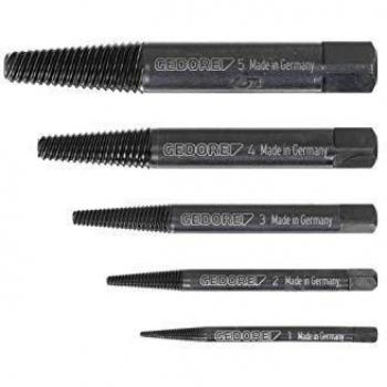 Gedore 8551-55 - Surtido de extractores de tornillos rotos M3-M18