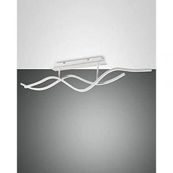 Plafón LED Semi Flush Sinuo 36W con Vidrio Blanco - Fabas Luce 3666-65-102
