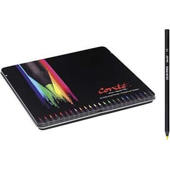Conté Colouring Lápices de colores - colores Surtidos, Caja Metálica de 24 unidades