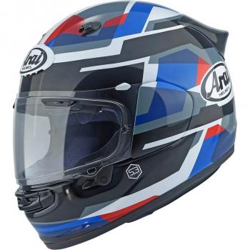 Casco Integral Arai Quantic Abstract Negro Blanco Azul XL