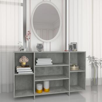 Aparador gris hormigón 120x30x75 cm en conglomerado