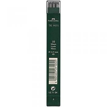 Minas Faber Castell TK 9071, graduación 4B, color negro profundo