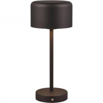 Lámpara de mesa moderna negra recargable - Poppie