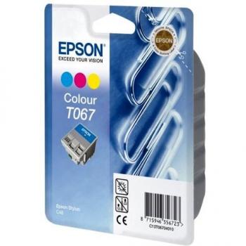 Cartucho de tinta Epson T067 Multipack X3, incluye cartuchos de color, dimensiones 246 x 116 x 145 mm, peso 72 g
