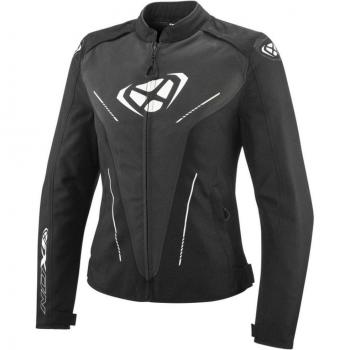 Ixon Chaqueta de Moto Prodigy Lady Textil Impermeable Negro-Antracita-Blanco para Mujer