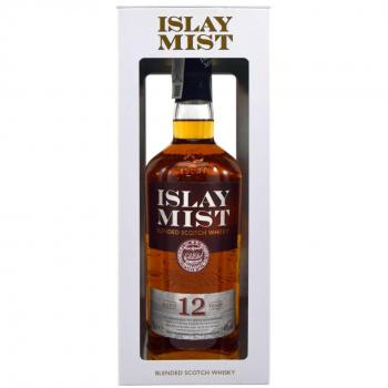 Islay Mist 12 Years Old Blended Scotch Whisky - Whisky escocés de malta mezclada, envejecido durante 12 años, con notas ahumadas y un sabor suave y equilibrado
