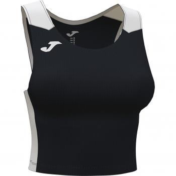 Joma Record II Women's Short Tank Top - Black and White