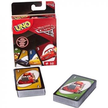 Juegos Mattel-Cars Uno, Juego de Cartas