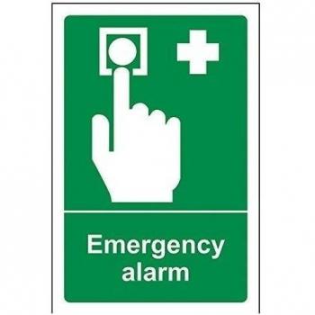 vsafety 23010 ag-salarma de emergencia condiciones de seguridad general señal, autoadhesivos, vertical, 100 mm x 150 mm), color verde