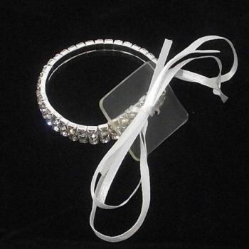 Rock candy 2 row diamante wedding formal prom corsage bracelet wristlet by Generic