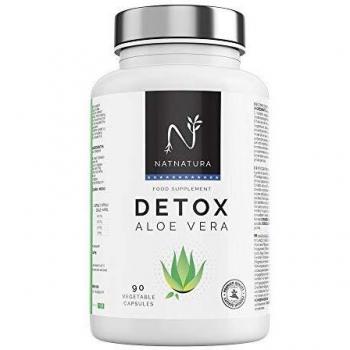 Detox Aloe Vera+Hinojo. Plan detox adelgazante natural para eliminar toxinas y limpieza de colon.Suplemento alimenticio vegetal a base de aloe vera puro. Vegano y sin gluten. 90 capsulas vegetales.
