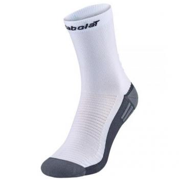 Calcetines Babolat Padel Mid-Calf Blanco/Negro 47-50 - Sujeción Excepcional