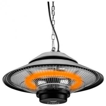 Calefactor eléctrico infrarrojo NEO TOOLS 90-034, 1500 W, color negro, IP44, elemento calefactor de lámpara halógena, área de calefacción de 9 m², tiempo de