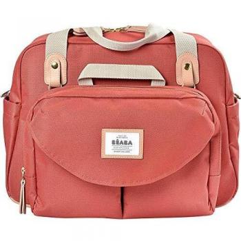 BÉABA - Bolso de Pañales Genève II - Con Colchón Cambiador para Bebé - Modulable, Gran capacidad, Múltiples compartimentos - Multifunción para Maternidad Hospital, Carrito, Viaje - Terracota