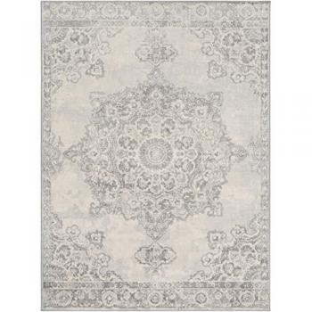 Alfombra Boho Corto Pelo Orient Gris y Marfil 130x180 cm Surya CORO