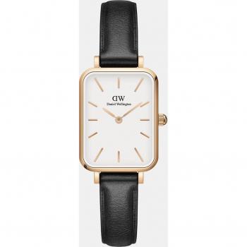 Reloj de mujer Daniel Wellington Quadro DW00100434 de piel negro