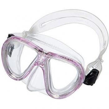 SEAC Procida Máscara de Buceo bilente de Vidrio Templado, para niños y Adolescentes, Juventud Unisex, Transparente/Rosa, estándar