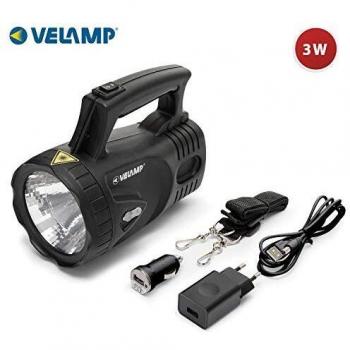 Faro LED Recargable 3W con Batería de Litio y 170 Lúmenes para Camping, Pesca y Emergencias