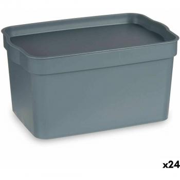 Kipit Caja Multiusos Gris Plástico 2,3 L (13,5 x 11 x 20 cm) (24 Unidades)