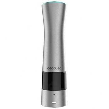 Cecotec Molinillo de Café y Especias Eléctrico InstantMill Press, Cuerpo de Acero Inox, Amoladora Cerámica con Función Press, Molienda ajustable, Ventanas de acrílico, Luz LED incorporada