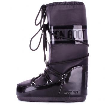 Black Water-Repellent Padded Winter Boots