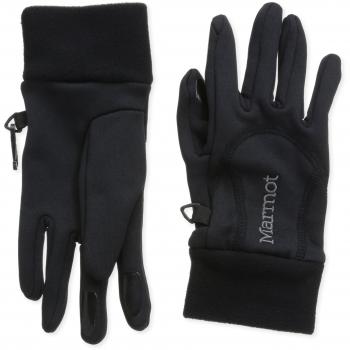 Marmot Wm's Power Stretch Glove Guantes vellón, cálidos, a Prueba de Viento, Repelente al Agua, para Exteriores, Ciclismo, Correr, Mujer, Black, S