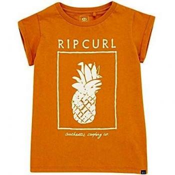 Rip Curl - Camiseta de manga corta para niña, 12 años, color mostaza