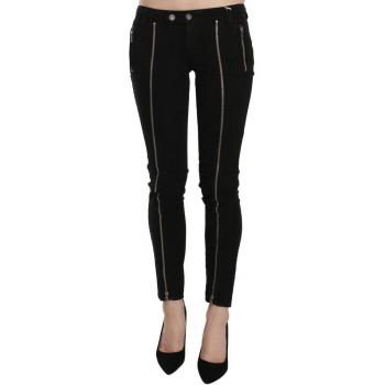 Dolce & Gabbana Black Low Waist Zipper Cropped Skinny Denim Pants - W27
