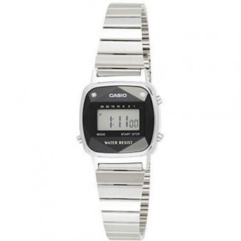 Casio Womens Digital Quartz Watch with Stainless Steel Strap 4549526195129