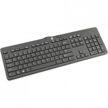 Teclado USB HP Business Slim 803181-031 - Modelo QWERTY Inglés del Reino Unido en color Negro