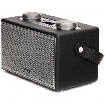 Aiwa BSTU-800BK Altavoz Portátil Vintage Bluetooth 50W RMS con Batería de 4000mAh y Radio FM
