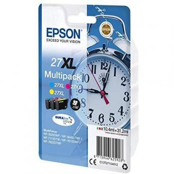 Epson 27XL - Pack de Cartuchos de Tinta Originales Tricolor (Cian, Magenta, Amarillo), Alta Capacidad