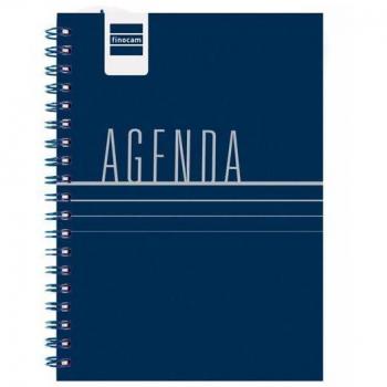 Finocam Mini Institut Agenda Escolar 1/8 Espiral Semana Vista Horizontal Lisa Azul 2023-2024 - 120x169mm