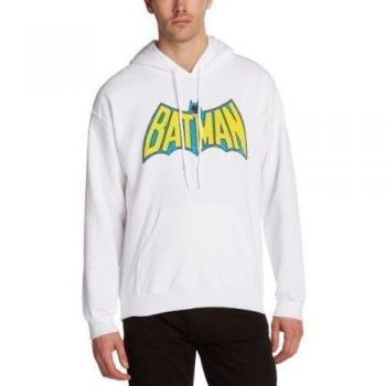 Joystic Junkies Batman - Sudadera con cuello redondo de manga larga para hombre, talla L, color blanco