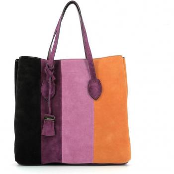 Handbag in suede