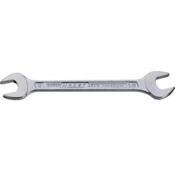 Llave de dos bocas HAZET 450N-17X19, cromada, ancho de llave: 17 x 19 mm, posición de las mordazas: 15°, eje con perfil en T doble HAZET extra