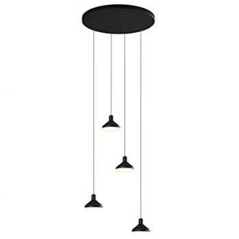 Lámpara Colgante Circular LED Antares 4 Luces 32W 3000K Negro