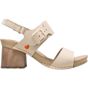 Art Sandalias de Tacón I Wish 1876 para Mujer de Piel Beige con Cierre de Hebilla y Altura de Tacón 6,5 cm