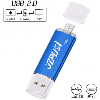 YZPUSI 32 GB Memoria USB, 2 en 1 USB 2.0 Doble Transforma Pendrive para PC y Android con OTG Micro USB, Memoria USB Compatible con Samsung Huawei Smartphones y Tableta Memory Externa