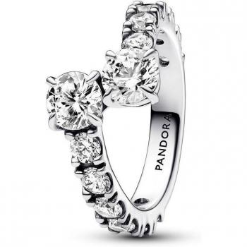 Anillo Pandora Timeless de plata con Banda Brillante Superpuesta
