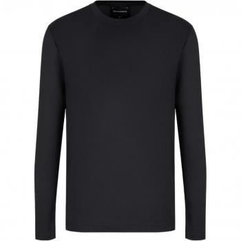 Sustainable Lyocell Blend Blue T-Shirt by Armani - Size S
