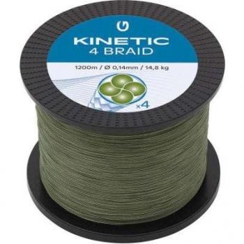 Kinetic Línea Trenzada 4 Hilos 1200m 0,12mm/10,3kg Verde Polvoriento