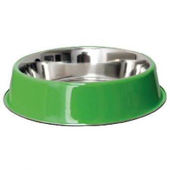 Comedero/Bebedero de Acero Inoxidable Antihormigas para Perros, Tamaño XS, Color Verde, Referencia 63123, Código de Barras 8431029213454 - COPELE