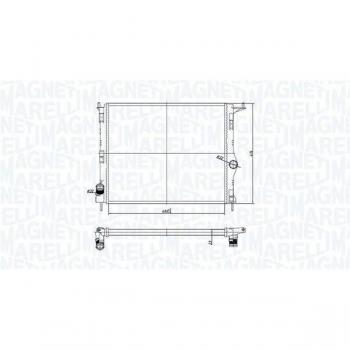 Radiador de refrigeración del motor MAGNETI MARELLI 350213165900