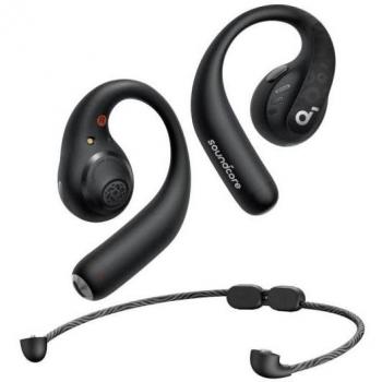 Soundcore AeroFit Pro - Auriculares Bluetooth In-ear, sin cable, diseño abierto, color negro
