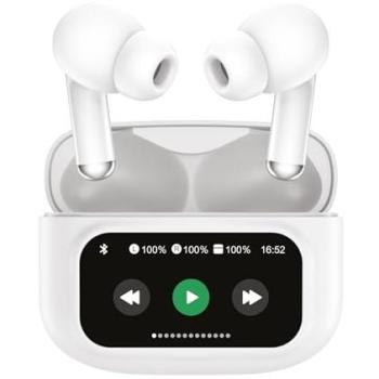 Auriculares Muvit M2404 True Wireless Bluetooth Estéreo ANC+ENC con Pantalla y Estuche Inteligente Blancos