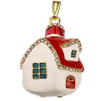 FEBNISCTE Cartoon Casa 16GB USB-Stick 2.0 Pendrive Regalo de Navidad