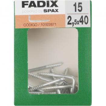 Alcayata Roscada Cinc Ø2,5 x 40 mm - Caja 15 Uds