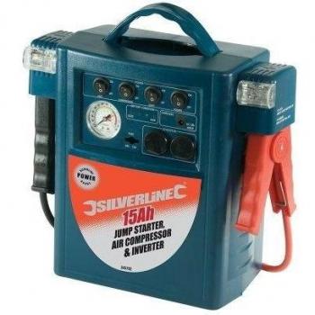 Silverline Tools 345782 Compresor de aire, 15 Ah